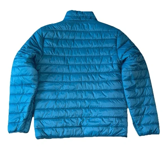 New Goodfellow Blue Lightweight Puffer Jacket Full Zip Front Collar Men's Small - Picture 2 of 4